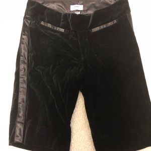 Velour bermuda tuxedo shorts